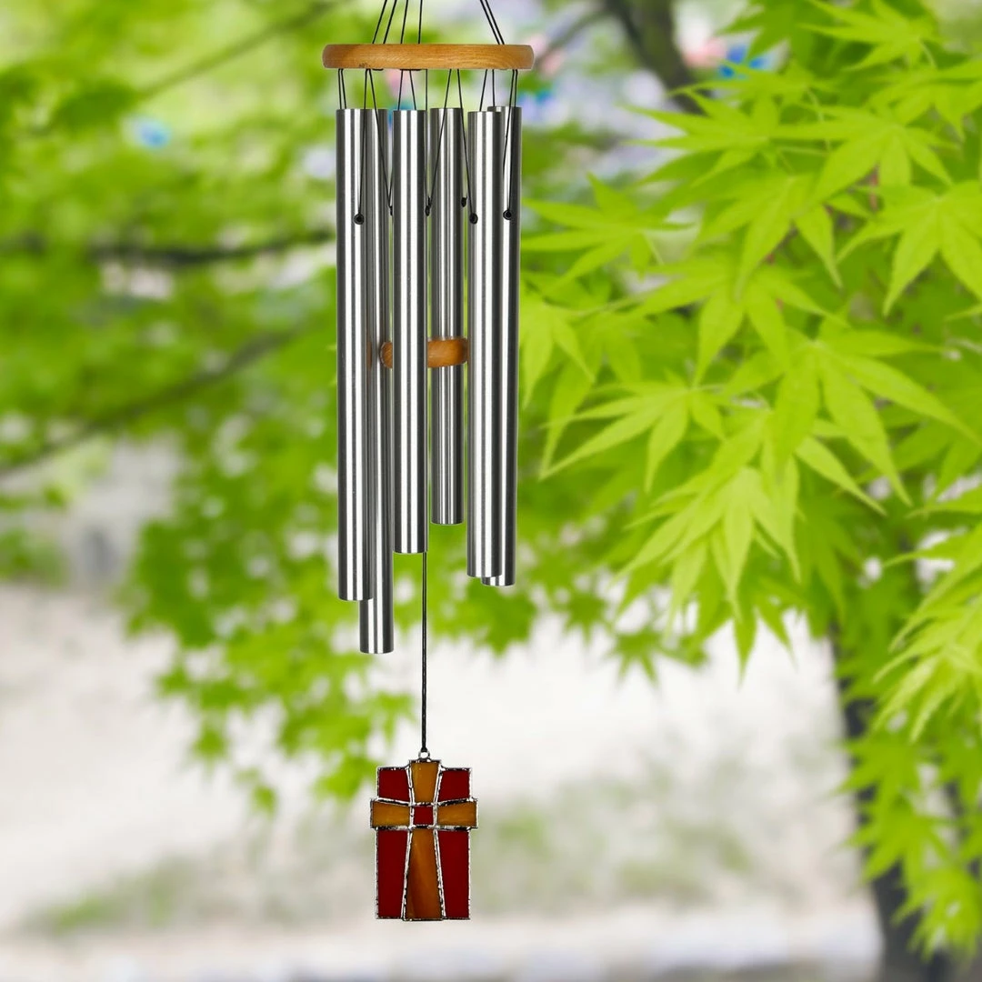 Flash Sale ✔️ Woodstock Amazing Grace Stained Glass Chime Garden ❤️ 4 Woodstock Amazing Grace Stained Glass Chime Garden