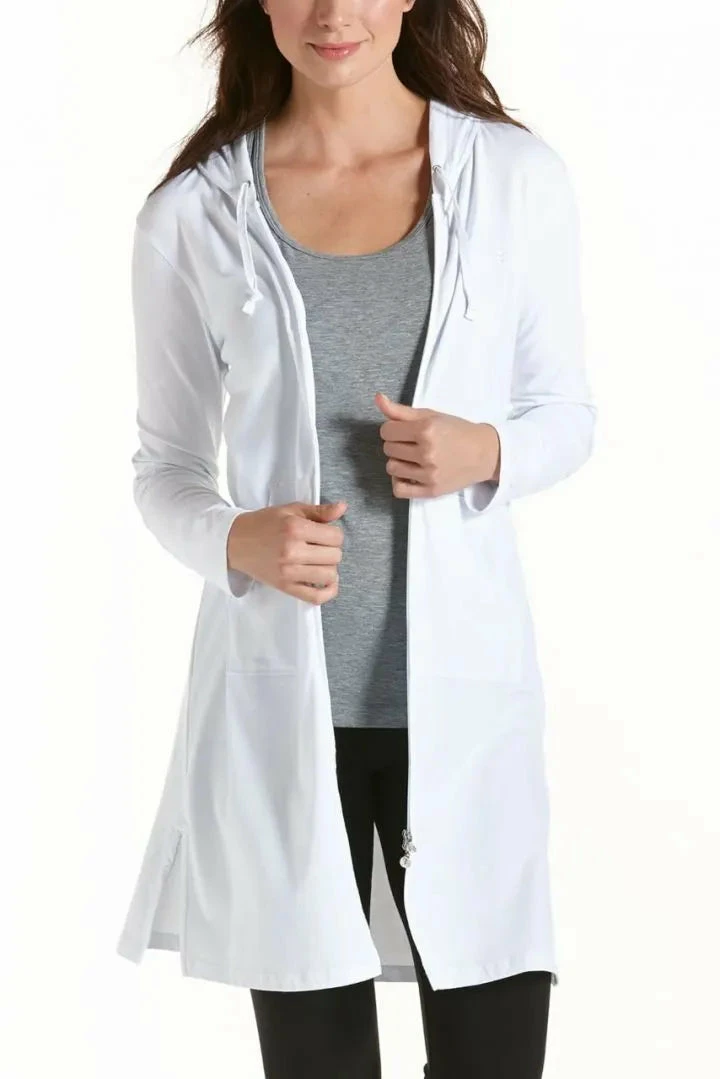 New ๐ Coolibar - Cabana Hoodie - White ๐ 3 Coolibar - Cabana Hoodie - White