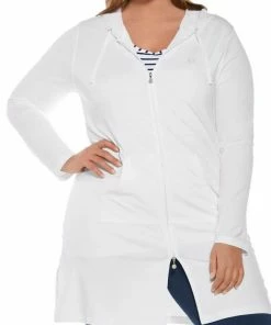 New ๐ Coolibar - Cabana Hoodie - White ๐ 7 Coolibar - Cabana Hoodie - White