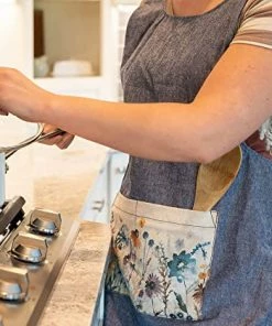 Best Pirce π Demdaco - Meadow Flowers Denim Blue One Size Cotton Fabric Kitchen Front Pocket Apron Kitchen & Home β 9 Demdaco - Meadow Flowers Denim Blue One Size Cotton Fabric Kitchen Front Pocket Apron Kitchen & Home