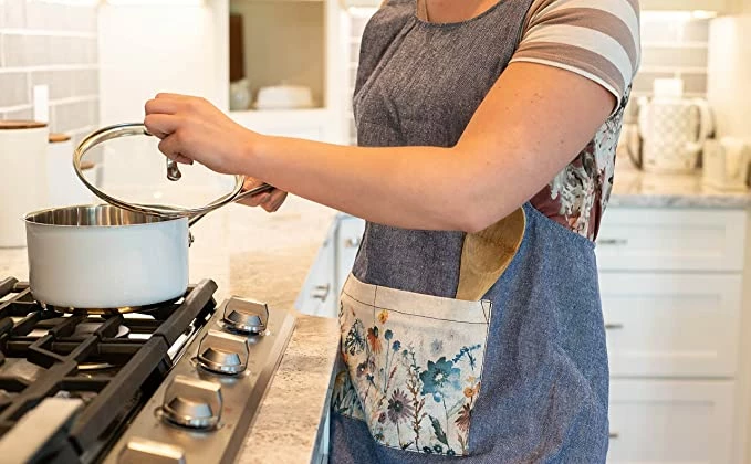 Best Pirce π Demdaco - Meadow Flowers Denim Blue One Size Cotton Fabric Kitchen Front Pocket Apron Kitchen & Home β 6 Demdaco - Meadow Flowers Denim Blue One Size Cotton Fabric Kitchen Front Pocket Apron Kitchen & Home