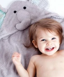 Zoocchini Hooded Baby Towel- Elephant