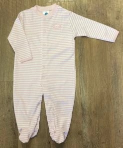 Creative Knitwear - UF - Gators - Striped Footed Baby Romper