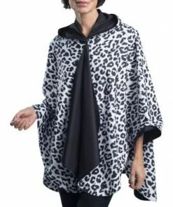 RainCaper- Black/White Animal Print Travel Cape Apparel & Accessories