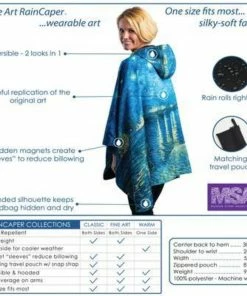 Apparel & Accessories RainCaper- Degas Racehorses At Longchamp Travel Cape