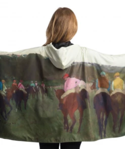 Apparel & Accessories RainCaper- Degas Racehorses At Longchamp Travel Cape