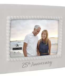 Malden International Designs Malden 25th Anniversary Ceramic Bead Picture Frame Gifts