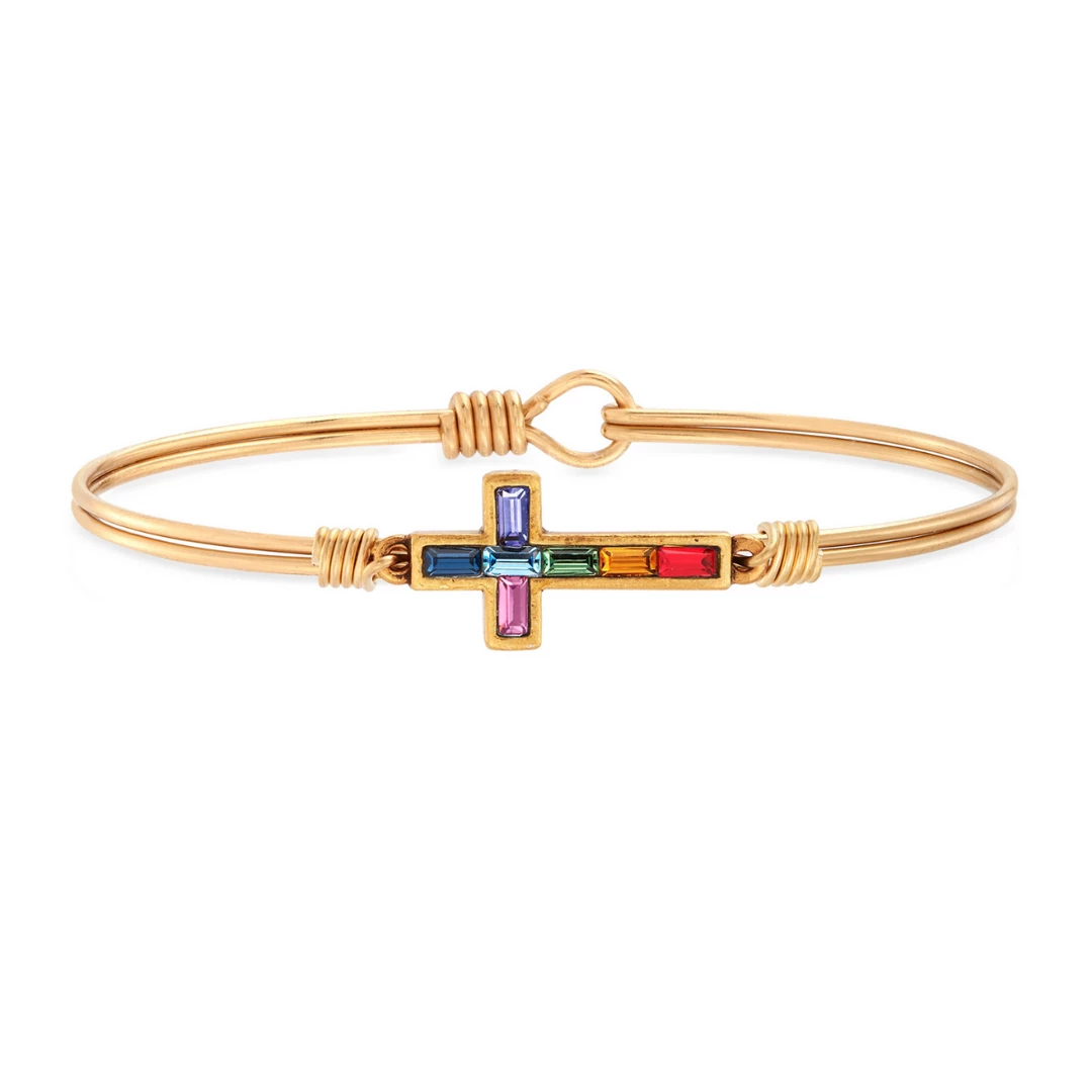 Buy โ Luca+Danni- Baguette Cross Bangle Bracelet ๐ 4 Luca+Danni- Baguette Cross Bangle Bracelet