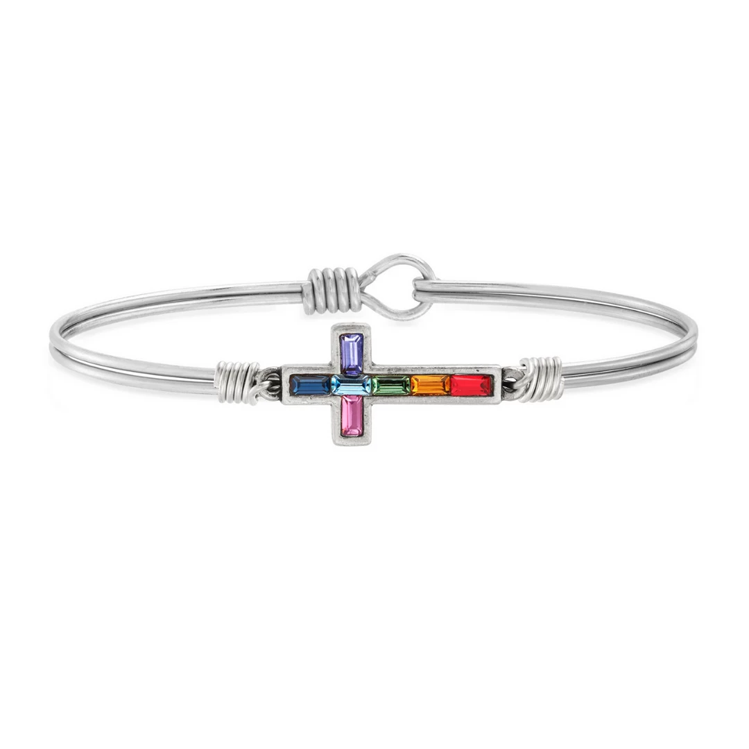 Buy โ Luca+Danni- Baguette Cross Bangle Bracelet ๐ 5 Luca+Danni- Baguette Cross Bangle Bracelet