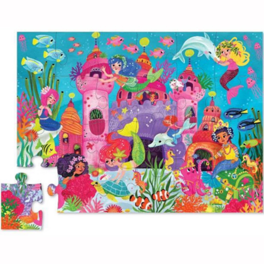 Outlet 🤩 Baby Crocodile Creek - Mermaid Place 24 Piece Puzzle 🎁 4 Baby Crocodile Creek - Mermaid Place 24 Piece Puzzle
