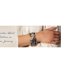 Demdaco Your Journey Prayer Bracelet- Indigo Inspirational
