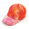CC Beanie Apparel & Accessories High Ponytail Hat- Orange Tie Dye