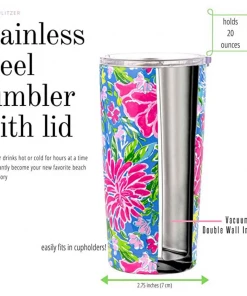 Lilly Pulitzer 20 Oz. Stainless Steel Tumbler - Bunny Business Drinkware