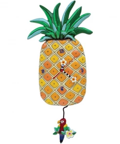 Allen Designs Island Time Pineapple Pendulum Clock Gifts
