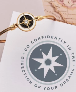 Luca+Danni- Compass Bangle Bracelet Inspirational