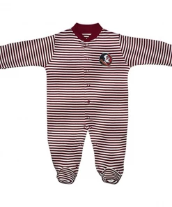 Creative Knitwear - Florida State Seminoles - Striped Footed Baby Romper