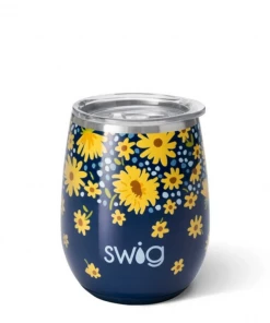 New Arrivals Swig Life- Stemless Cup - Lazy Daisy