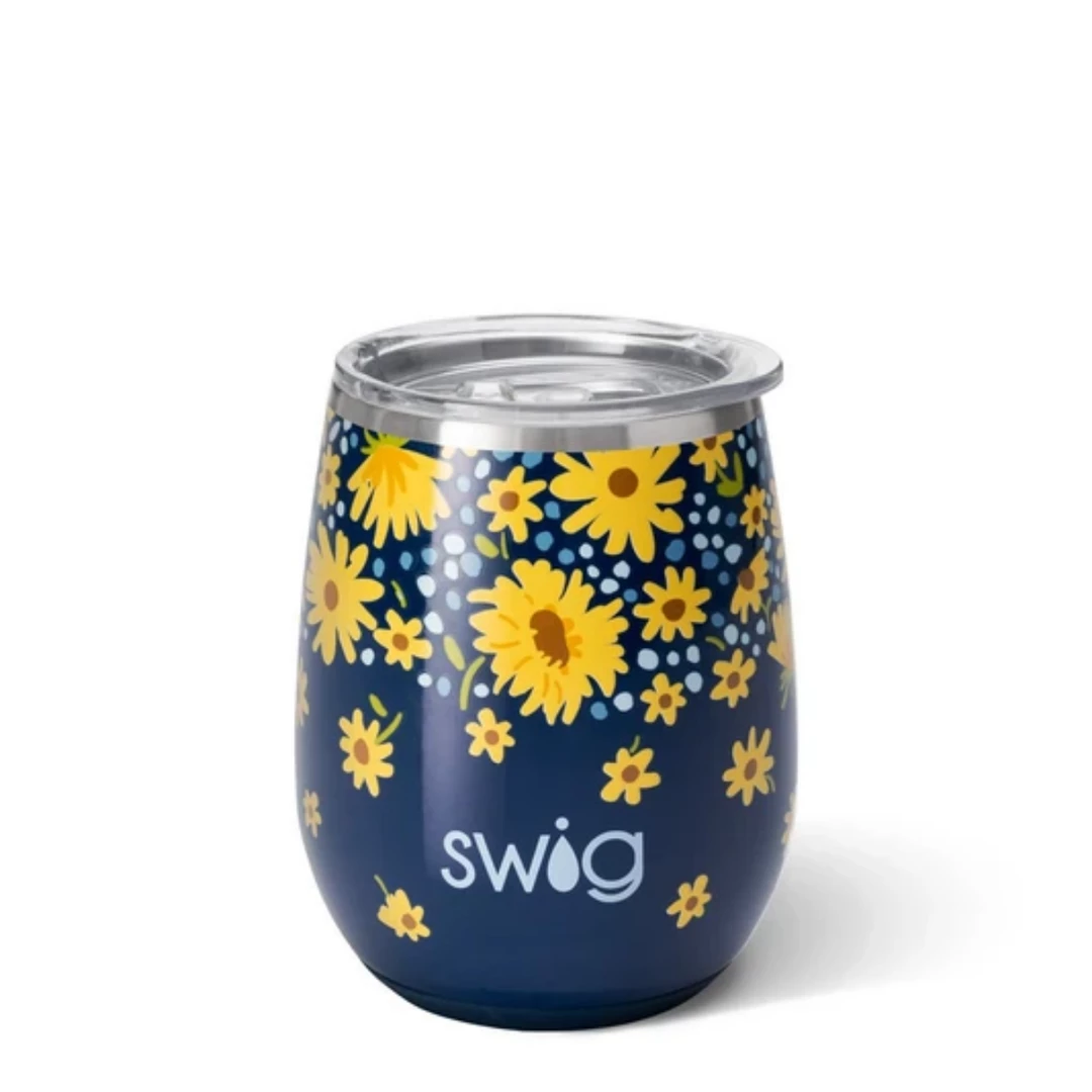 Budget ๐ New Arrivals Swig Life- Stemless Cup - Lazy Daisy ๐งจ 3 New Arrivals Swig Life- Stemless Cup - Lazy Daisy