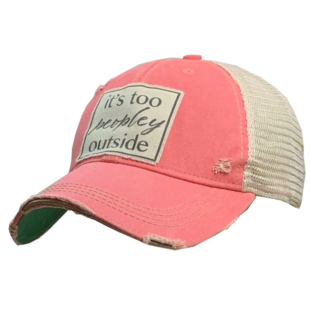 Best deal π Vintage Life - It's Too Peopley Outside - Distressed Trucker Cap Apparel & Accessories π 3 Vintage Life - It's Too Peopley Outside - Distressed Trucker Cap Apparel & Accessories