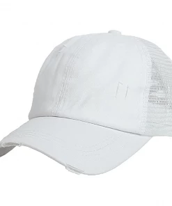 CC Beanie Apparel & Accessories High Ponytail Hat- White/White
