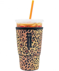 JavaSok Cold Beverage Sleeve - Leopard