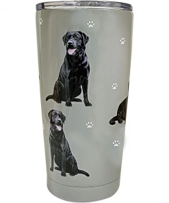 Serengeti Dog Tumbler - Black Labrador Drinkware