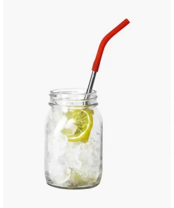 Krumbs Reusable Stainless Steel And Silicone Straws Drinkware