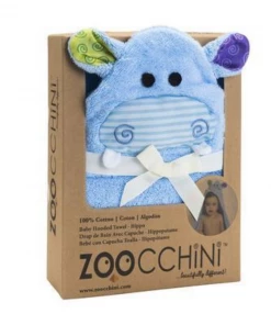 Zoocchini Hooded Baby Towel- Hippo