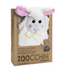 Zoocchini Hooded Baby Towel- Lamb