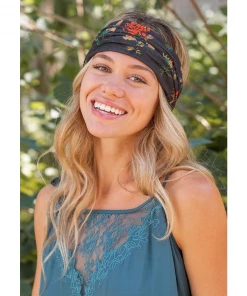 Apparel & Accessories Natural Life Boho Bandeau- Charcoal Floral