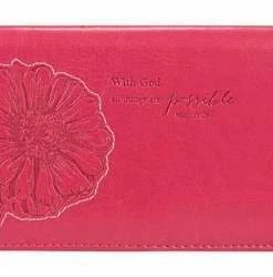 Christian Art Gifts Checkbook Cover - With God All Things Are Possible