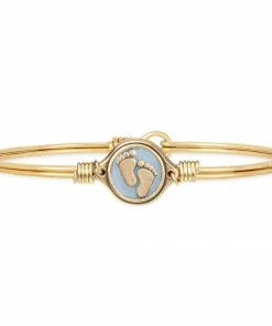 Your Heart's Desire Baby Luca+Danni- Little Footsteps Blue Bangle Bracelet