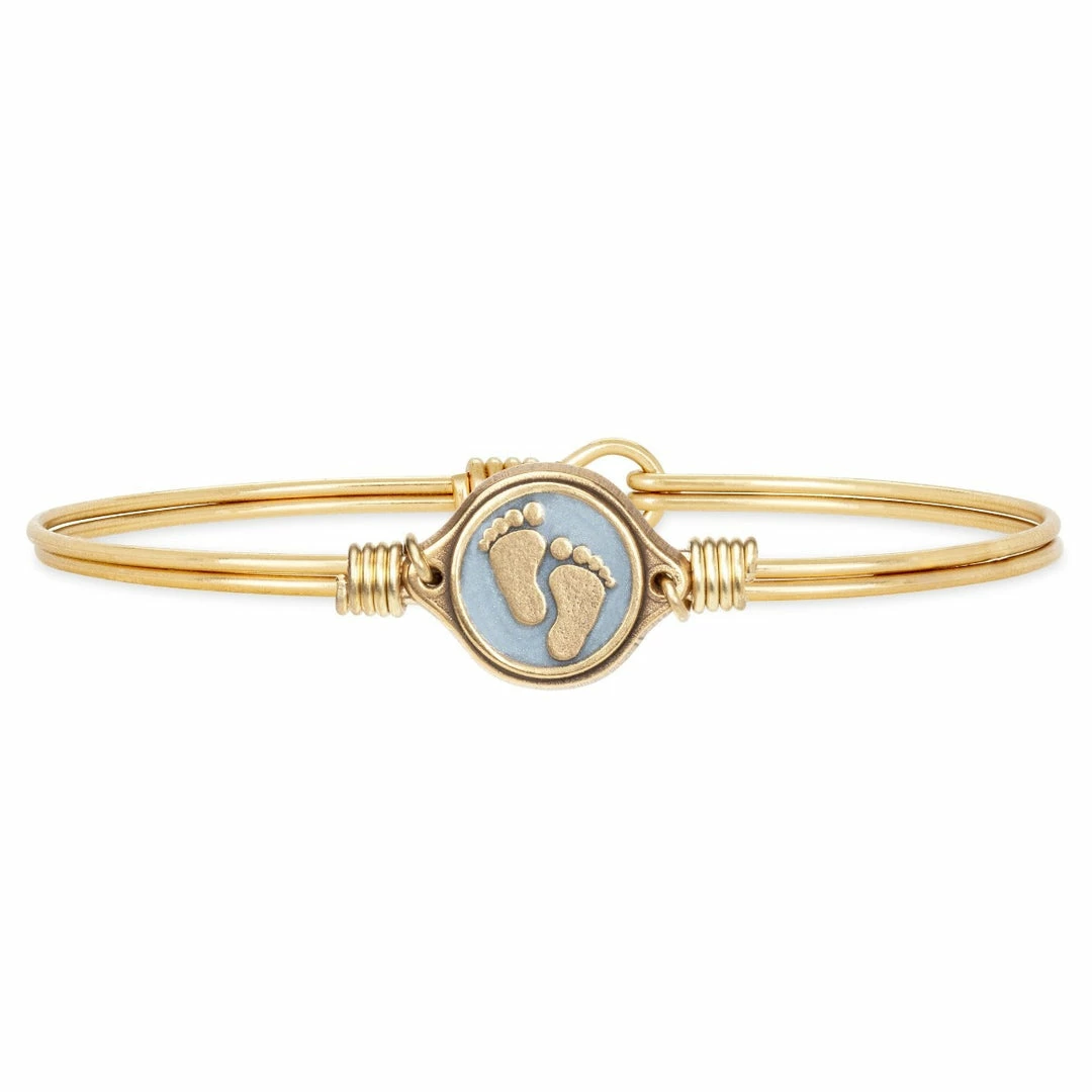 Best reviews of π Your Heart's Desire Baby Luca+Danni- Little Footsteps Blue Bangle Bracelet π 4 Your Heart's Desire Baby Luca+Danni- Little Footsteps Blue Bangle Bracelet