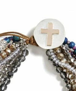 Demdaco Inspirational Your Journey Prayer Bracelet- Grey