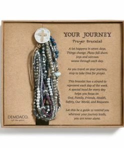 Demdaco Inspirational Your Journey Prayer Bracelet- Grey