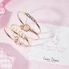 Your Heart's Desire Luca+Danni- Little Footsteps Pink Bangle Bracelet Baby