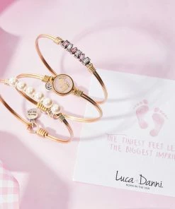Your Heart's Desire Luca+Danni- Little Footsteps Pink Bangle Bracelet Baby